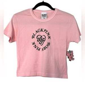 BLACKPINK X VERDY Born Pink crop top pink Baby tee PopUp Experience NYC size XXL